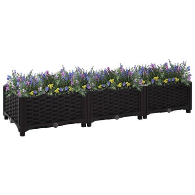 VidaXL Plantenbak verhoogd 120x40x23 cm polypropyleen