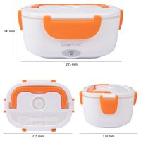 Clatronic LB 3719 263890 Elektrische lunchbox Wit, Oranje - thumbnail