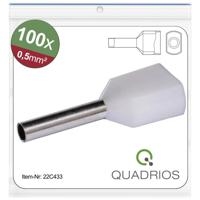 Quadrios 22C433 Dubbele adereindhulzen 0.5 mm² Deels geïsoleerd Wit 1 set(s)
