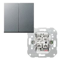 Gira serieschakelaar met drukknop aluminium