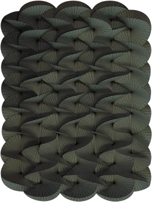 Moooi Carpets - Vloerkleed Serpentine Dark Green Soft Yarn -