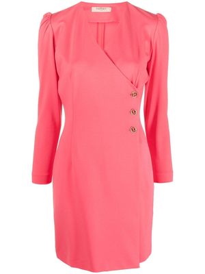 TWINSET robe portefeuille à manches longues - Rose