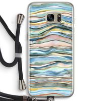 Watercolor Agate: Samsung Galaxy S7 Edge Transparant Hoesje met koord
