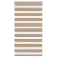 VidaXL Zebra blind 85x100 cm stofbreedte 80,9 cm polyester zandbruin