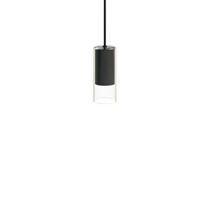 Lyora Zwarte hanglampCylinder met glas - 7866