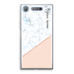 Marmer in stijl: Sony Xperia XZ1 Transparant Hoesje