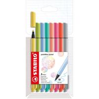 STABILO pointMax, hardtip fineliner 0.8 mm, etui met 8 pastel kleuren