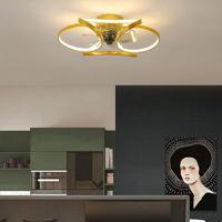 Bloem Led Moderne Inbouw Plafondventilator Met Afstandsbediening Plafondlamp