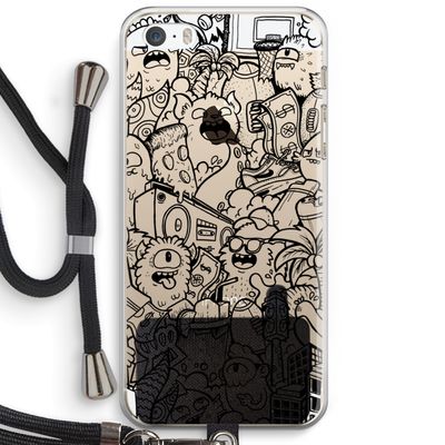 Vexx Black City : iPhone 5 / 5S / SE Transparant Hoesje met koord