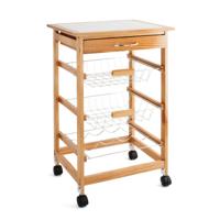 Multifunctionele kar Quid Garbo Bruin Hout 47 x 37 x 76 cm