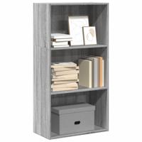 Boekenkast 60x30x114 cm bewerkt hout grijs sonoma eikenkleurig