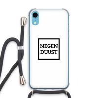 Negenduust vierkant: iPhone XR Transparant Hoesje met koord