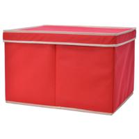 Kerst opbergbox - rood - voor 24x kerstballen van 8 cm -  30 x 39,5 x 25,5 cm