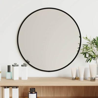 VidaXL Wandspiegel rond ø40 cm zwart