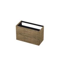 INK - Onderkast 2 Laden Push To Open 65cm Hout Decor - 1000x450x650 Mm - Naturel Eiken