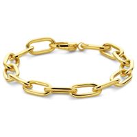 Armband Paperclipschakels rond geelgoud 8,6 mm 19,5 cm