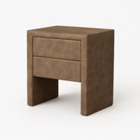 OP=OP Hocker met 2 lades Suede Taupe
