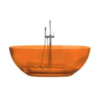 Best Design Vrijstaand Ligbad 170x78x56 cm Resin Transparant Oranje