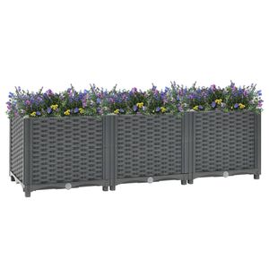 VidaXL Plantenbak verhoogd 120x40x38 cm polypropyleen