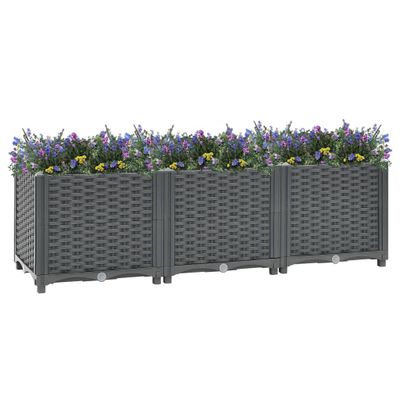 VidaXL Plantenbak verhoogd 120x40x38 cm polypropyleen