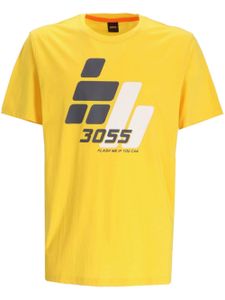 BOSS t-shirt en coton à imprimé graphique - Jaune