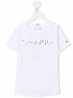 Tommy Hilfiger Junior t-shirt en coton à logo imprimé - Blanc