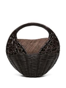 Ulla Johnson sac cabas Sea Shell Wicker - Marron