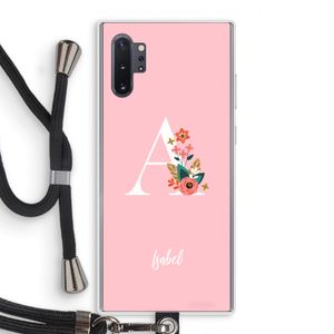 Pink Bouquet: Samsung Galaxy Note 10 Plus Transparant Hoesje met koord