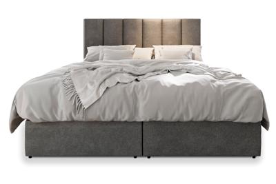 OP=OP Vaste Boxspring Monza 180 x 220 Donkerbeige - Incl. Pocketvering