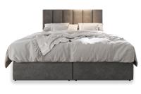 OP=OP Vaste Boxspring Monza 180 x 220 Donkerbeige - Incl. Pocketvering