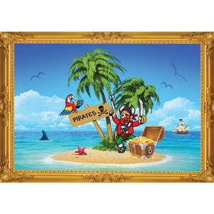 Piraten schateiland feest versiering poster