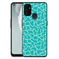 OnePlus Nord N100 Leuk Telefoonhoesje Cracks Blue