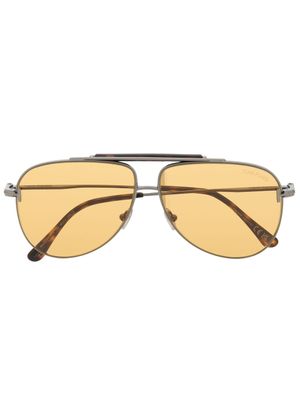 TOM FORD Eyewear lunettes de soleil à monture pilote - Gris