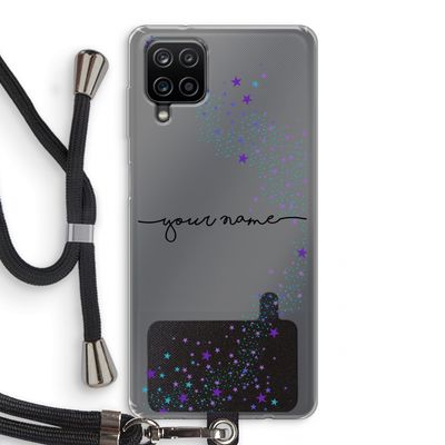 Sterren: Samsung Galaxy A12 Transparant Hoesje met koord