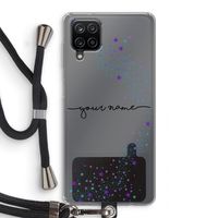 Sterren: Samsung Galaxy A12 Transparant Hoesje met koord