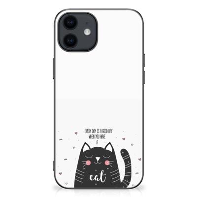 iPhone 12 Pro | 12 (6.1") | Bumper Hoesje | Cat Good Day
