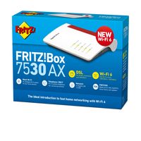 AVM FRITZ!Box 7530 AX draadloze router Gigabit Ethernet Dual-band (2.4 GHz / 5 GHz) Rood, Wit - thumbnail