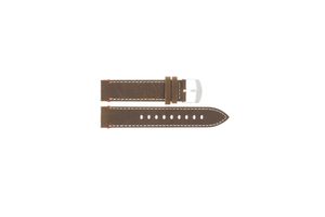 Timex horlogeband PW4B04300 Leder Bruin 20mm + wit stiksel