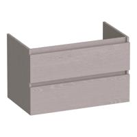 Brauer Joy - Onderkast - 80 cm - met 2 Softclose Lades Greeploos en 1 Sifon Uitsparing - Timber Greige