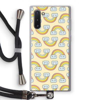 Regenboog: Samsung Galaxy Note 10 Transparant Hoesje met koord
