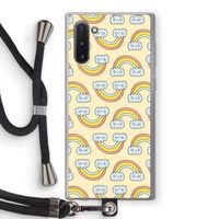 Regenboog: Samsung Galaxy Note 10 Transparant Hoesje met koord