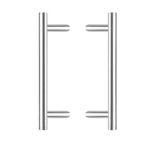 Intersteel Deurgrepen per paar T-schuin 500x90x30 HoH 300mm - RVS