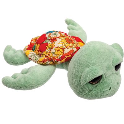 Suki Gifts pluche zeeschildpad Jules knuffeldier - cute eyes - lichtgroen - 14 cm