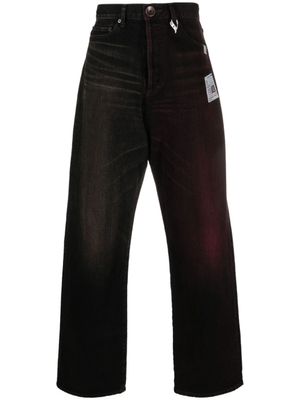 Maison MIHARA YASUHIRO jean W-Combined à coupe droite - Noir