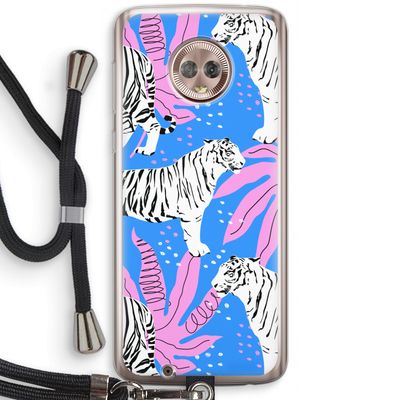Tijger: Motorola Moto G6 Transparant Hoesje met koord