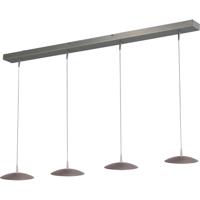 Masterlight 4-lichts hanglampScala 130cm nikkel Ø 20cm - 2191-37-37-130-4-20
