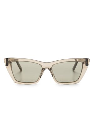 Saint Laurent Eyewear lunettes de soleil SL 276 Mica à monture papillon - Marron