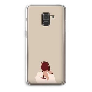 I drink wine: Samsung Galaxy A8 (2018) Transparant Hoesje