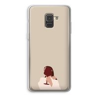I drink wine: Samsung Galaxy A8 (2018) Transparant Hoesje