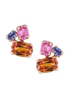 Pragnell puces d'oreilles Rainbow en or rose 18ct à ornements